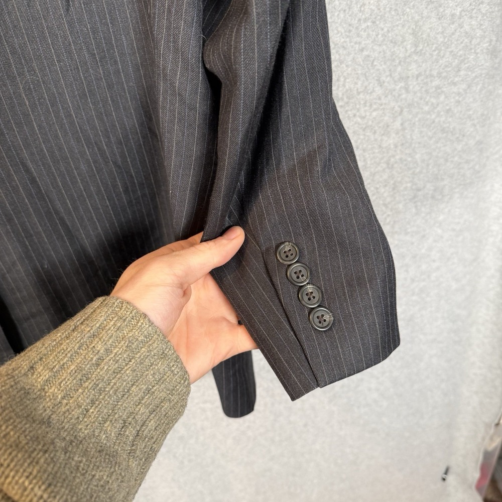 Lauren ralph lauren suit mens 40s gray pinstripe 22x30 and 32x27 tuxedo two - Picture 11 of 15